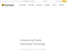 Tablet Screenshot of clearcapital.com